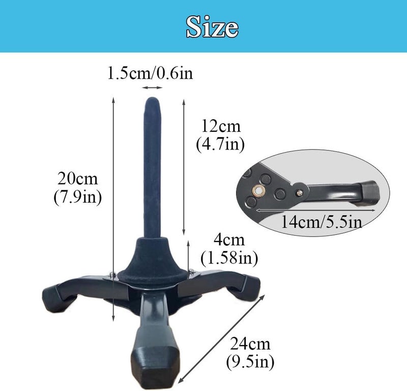 Coret Flute and bB Clarinet stand, Solid Flute Stand, Portable Foldable Tripod Holder Desk Stand for Flute Woodwind Instrument，with protective flocking fiber coating - Image 2
